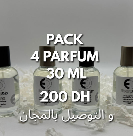 Pack 4 Parfum 30ml Livraison gratuite | التوصيل بالمجان
